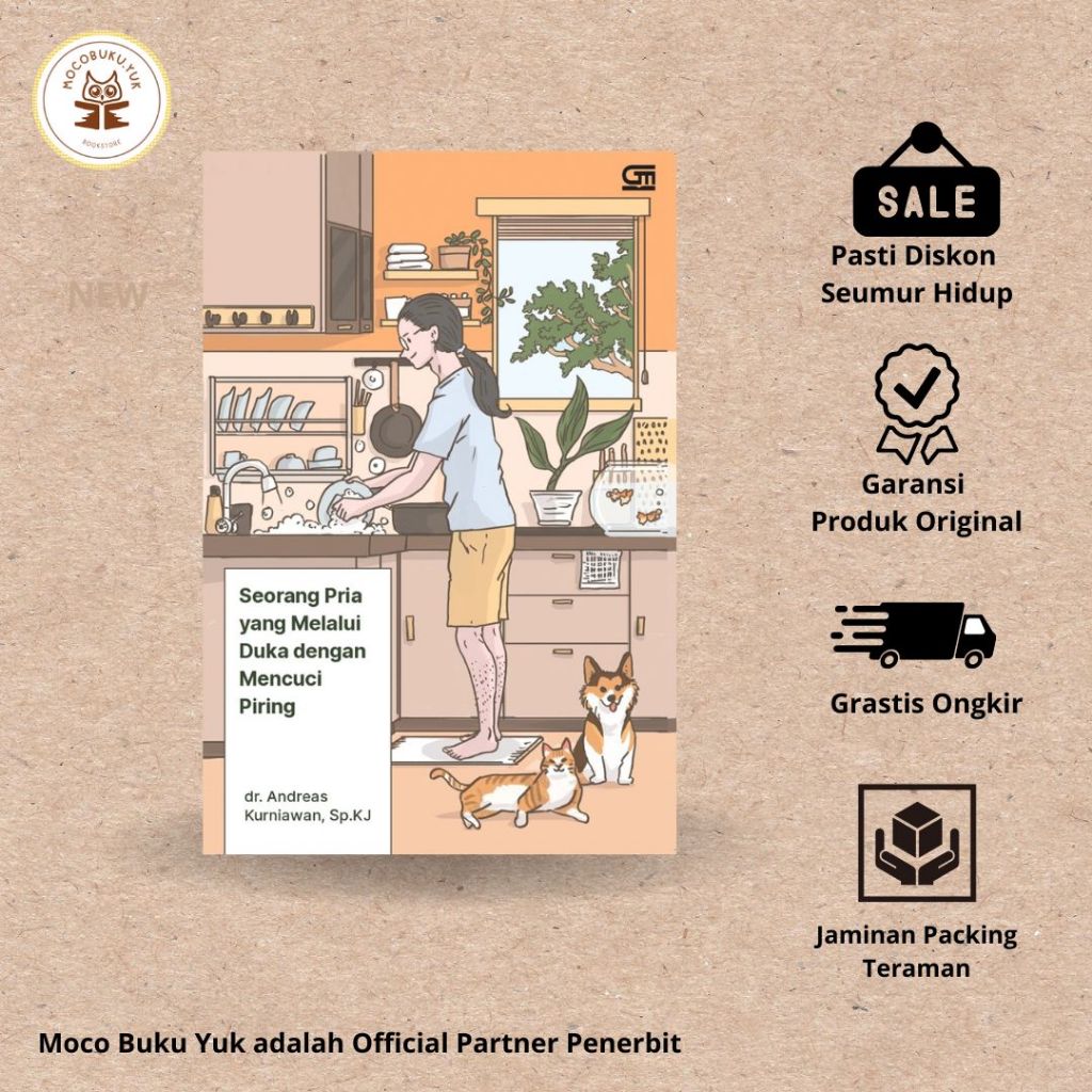 SEORANG PRIA YANG MELALUI DUKA DENGAN MENCUCI PIRING