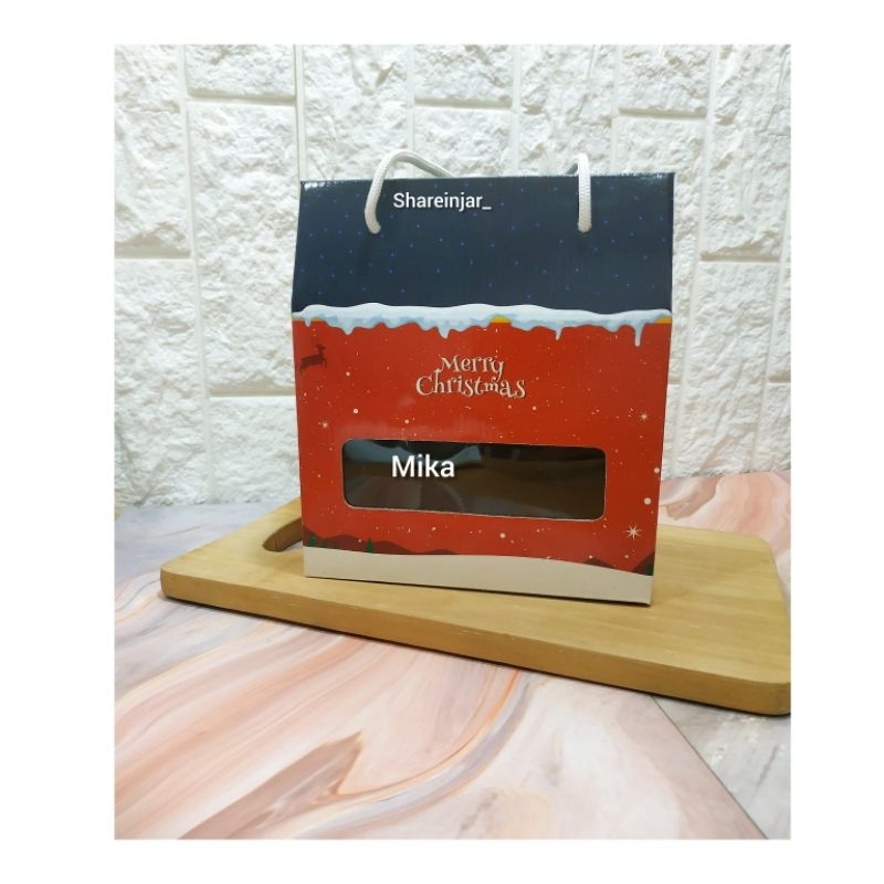 

Paper Bag Natal Kotak Kado Box Dus 2 Jar Toples Merry Christmas