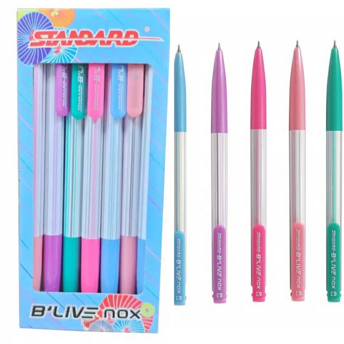 

el Baru.. (1 PACK) GEL PEN STANDARD BLIVE NOX 0.3 HITAM PULPEN STANDARD B'LIVE NOX SLV