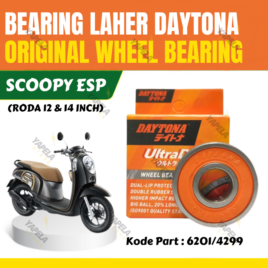 Bearing Laher Scoopy ESP Original Daytona Racing Lahar 6201-2RS