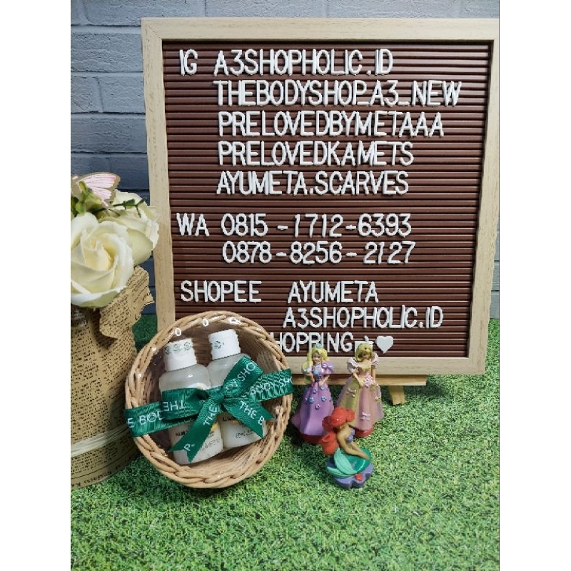 A3 Gift set the body shop 139rb / gift ser moringa / strawberry / fuji green tea / coconut / shea /