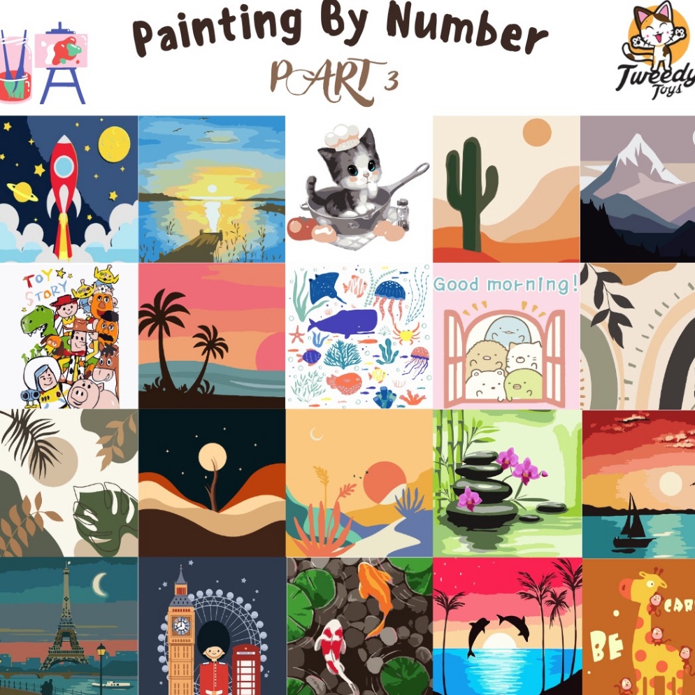 

Murah banget TweedyToys - Paint By Number Children Canvas Painting / Set Kanvas Lukis Anak / Part 3 Q7I