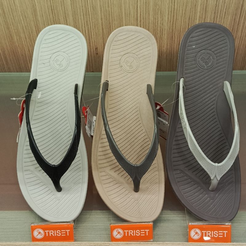 SANDAL FLAT FULL KARET TRISET WANITA ORIGINAL BERKUALITAS || SANDAL JEPIT KARET WANITA ANTI SLIP || 