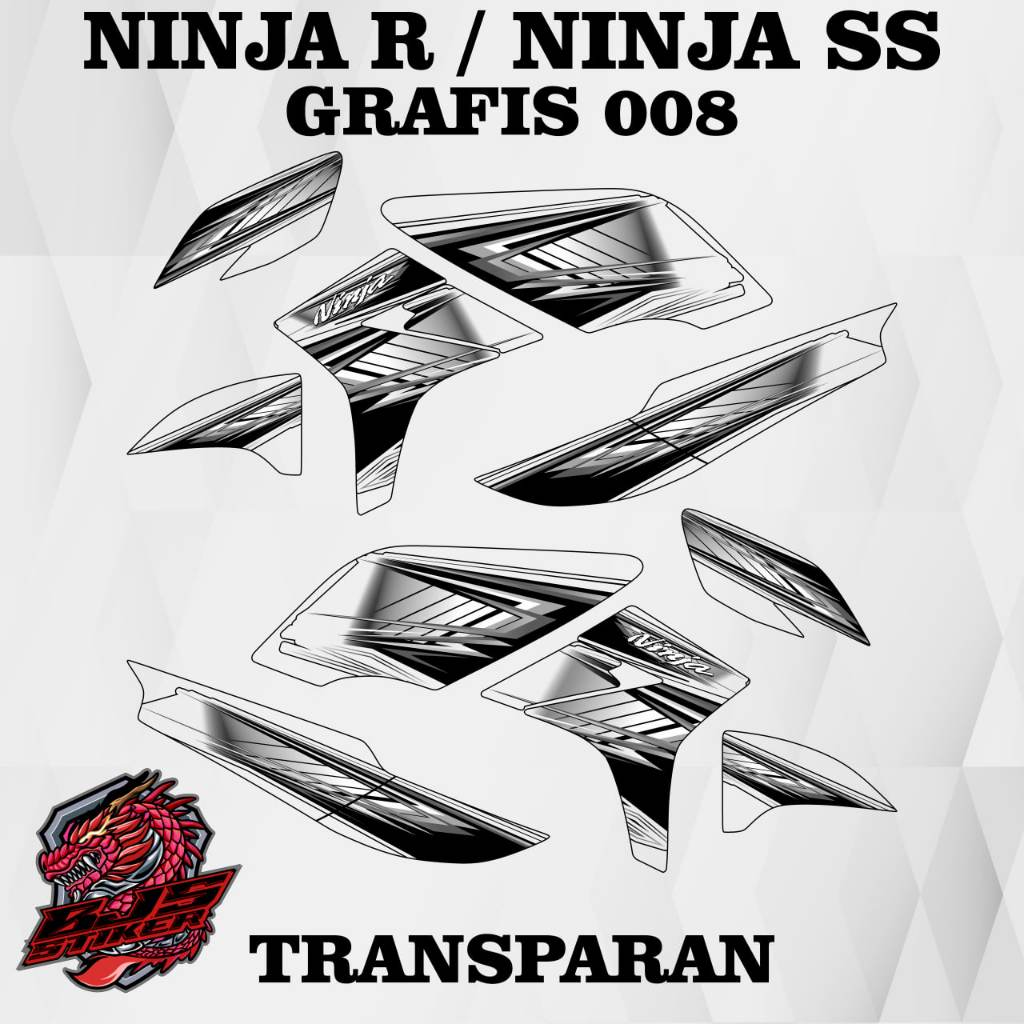 Striping ninja r ninja ss - Stiker Decal TRANSPARAN NINJA R NINJA SS GRAFIS 8