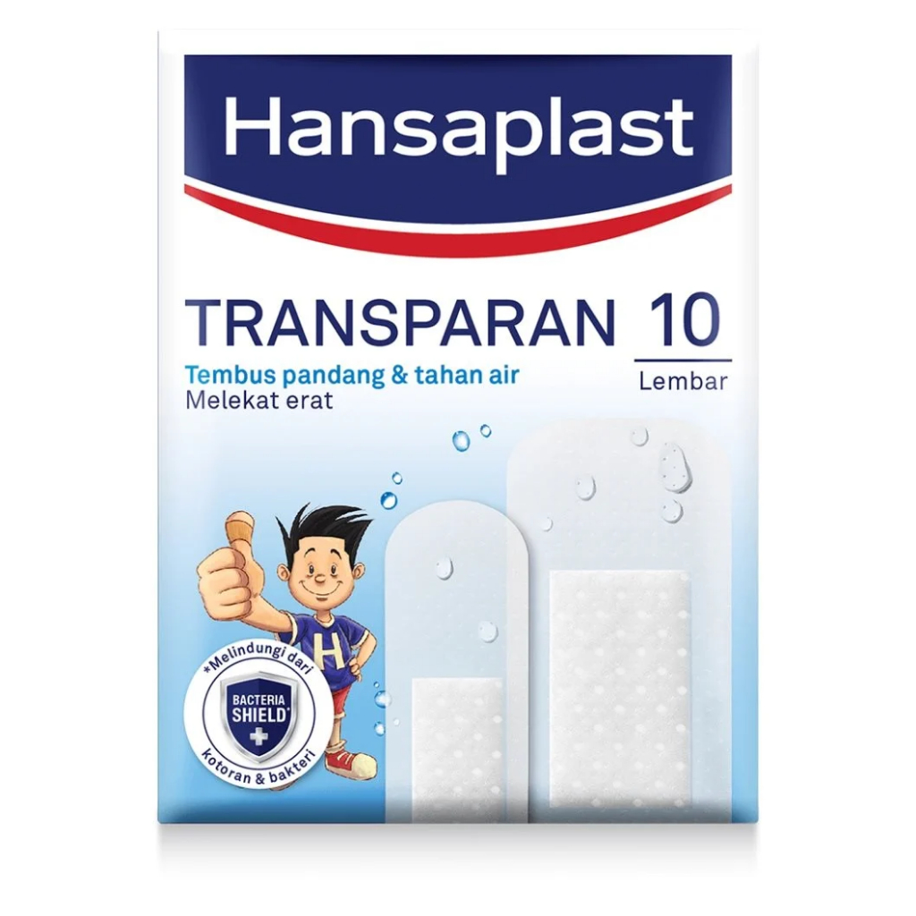 HANSAPLAST TRANSPARAN 10 LEMBAR PLESTER LUKA BENING ANTI AIR TAHAN AIR