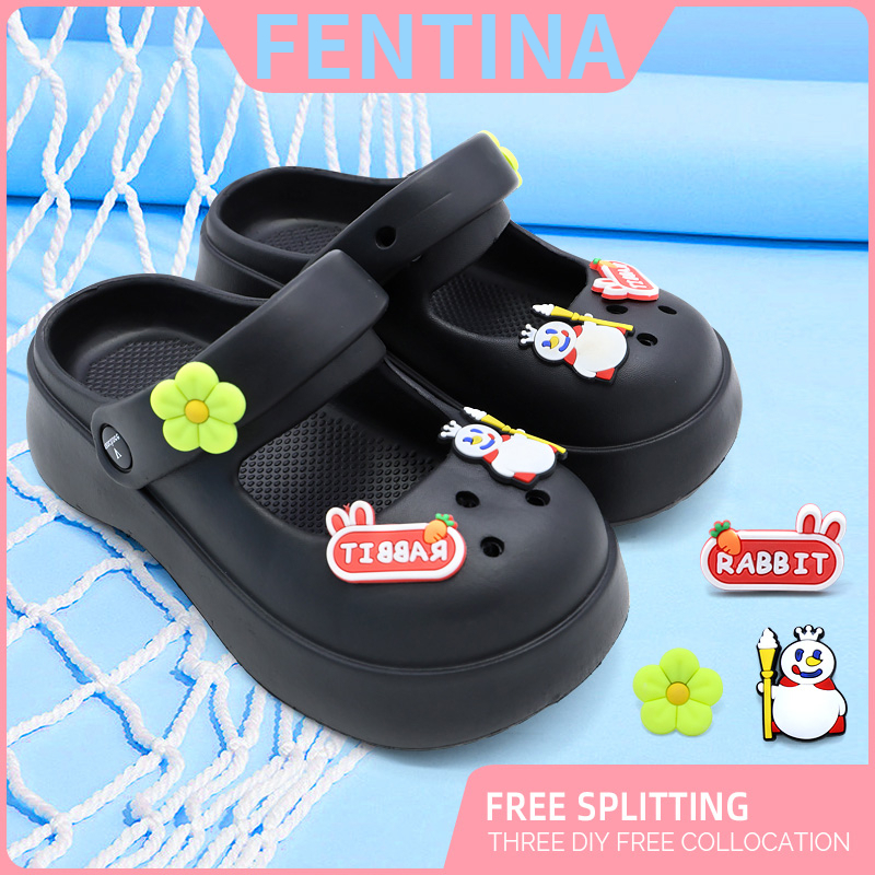 FENTINA Sandal Anak Perempuan Wedges Sepatu Gadis Tinggi Anti Licin Sepatu Sendal Baim Anak