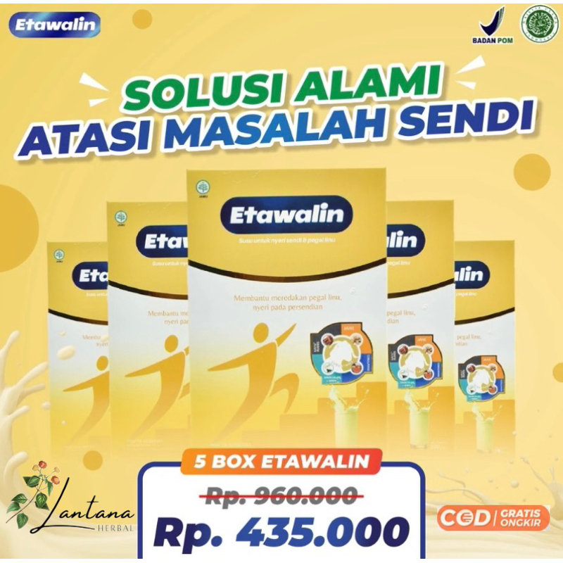 

ETAWALIN Paket 5 Box - Bebas Nyeri Sendi