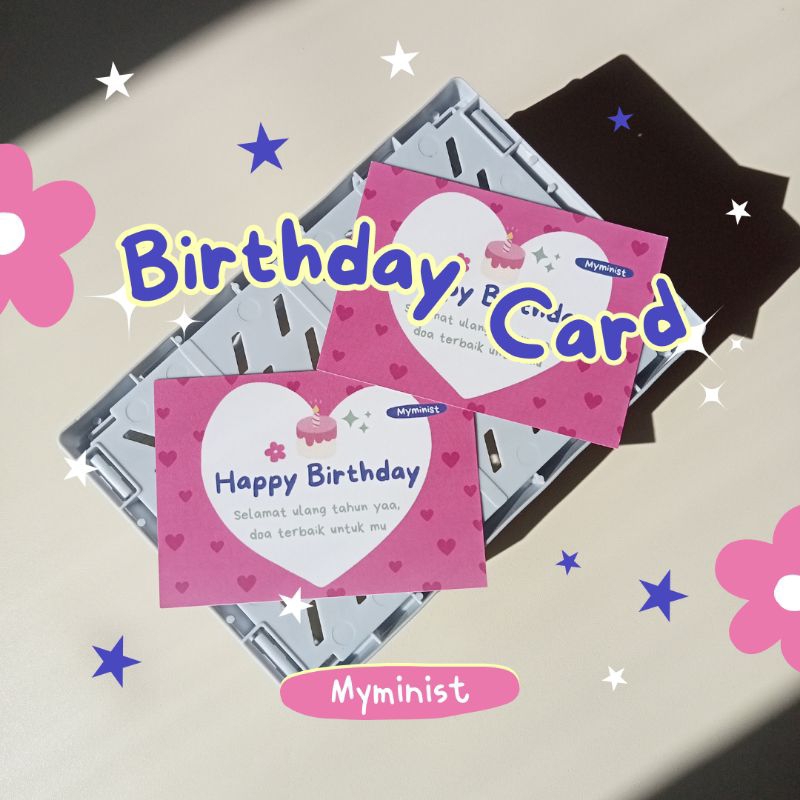 Kartu Ucapan Ulang Tahun Birthday Card Greeting Card Aesthetic Kartu Ucapan Happy Birthday Selamat U