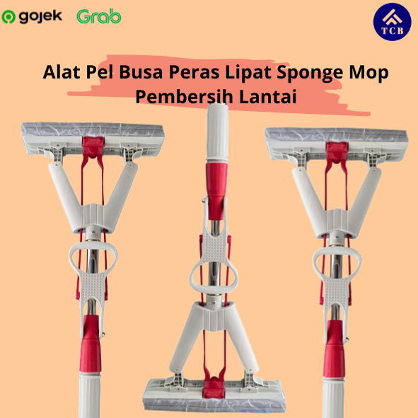 Alat Pel Busa Peras Lipat Sponge Mop Pembersih Lantai