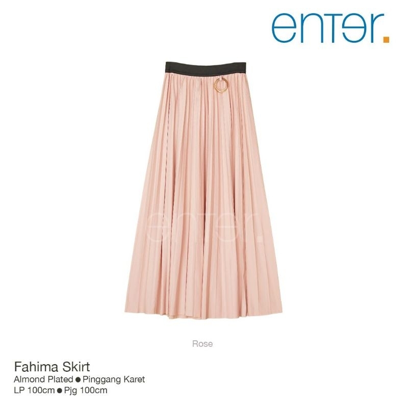 Fahima Skirt Ori Enter LP 100 Rok Plisket Premium Import Tebal Jumbo Prisket Putih Warna Tali Panjan
