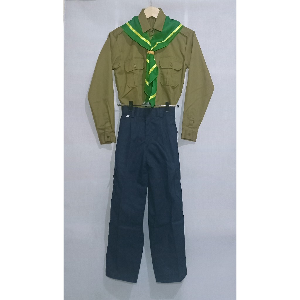 Setelan Seragam HW Muhammadiyah Putra SD Polos Baju Celana Hasduk Pita Kuning Seragam HW SD Anak Lak