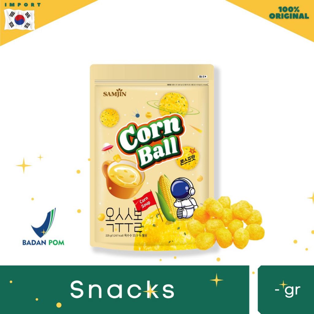 

Samjin Corn Ball - Snack Rasa Jagung Khas Korea