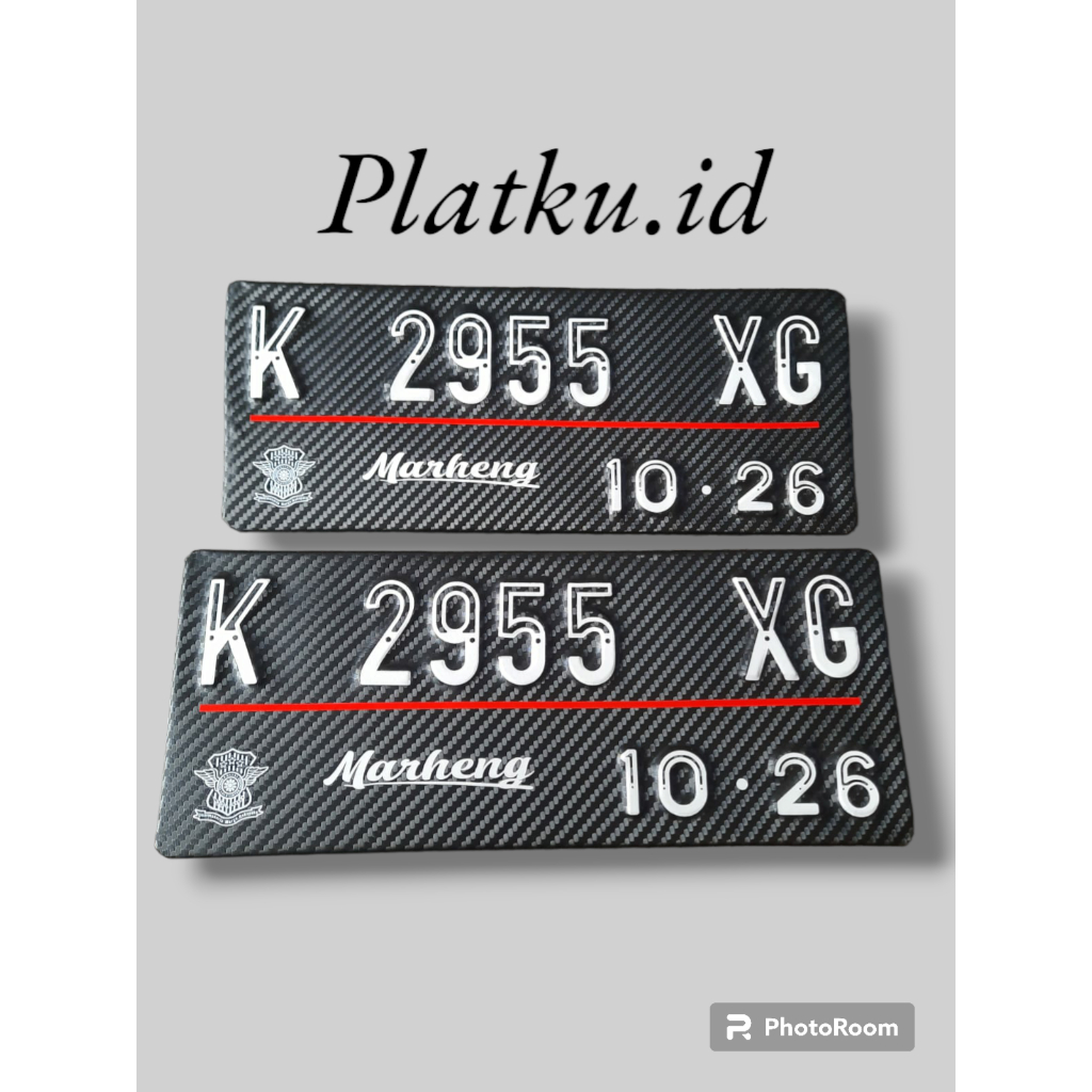 Plat nomer motor variasi carbon