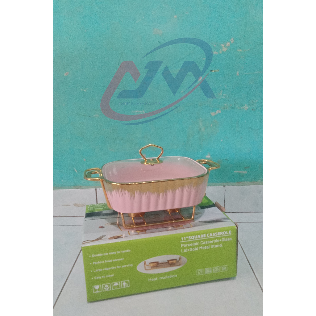 Prasmanan Wadah Saji Keramik Gold 11in