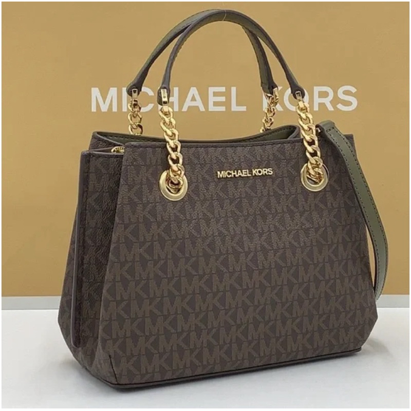 MK TEAGEN SMALL MESSENGER SIGNATURE DUFFLE MULTI