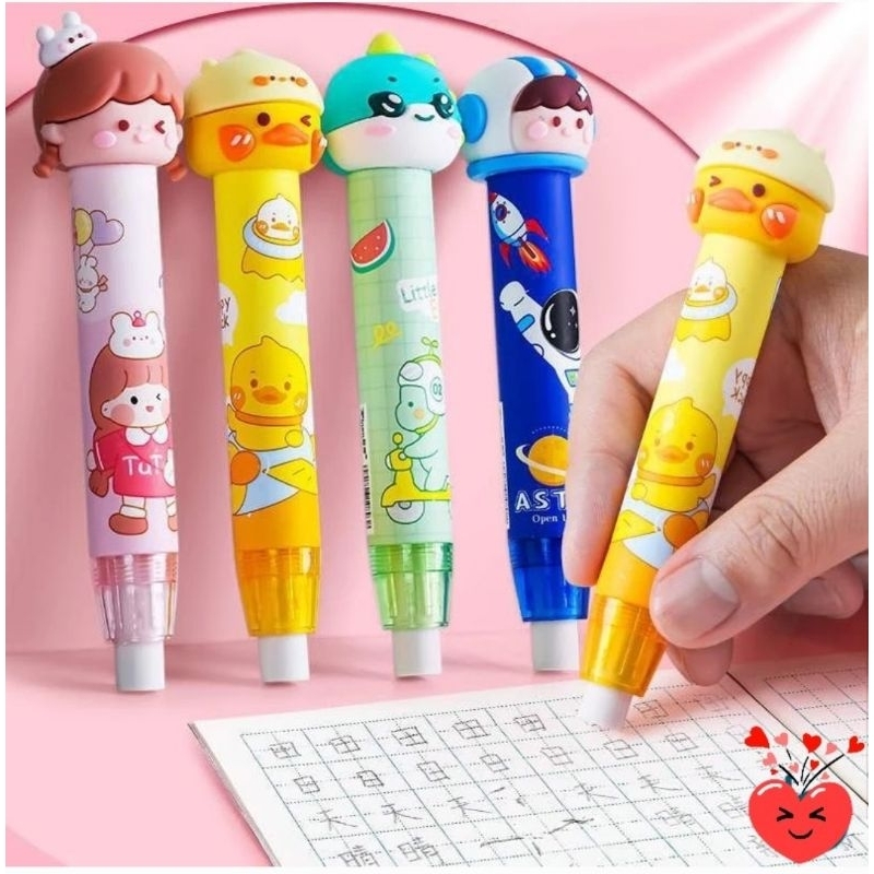 

Penghapus Mekanik Kreatif Kartun Lucu Tekan Penghapus Siswa Menghapus Bersih