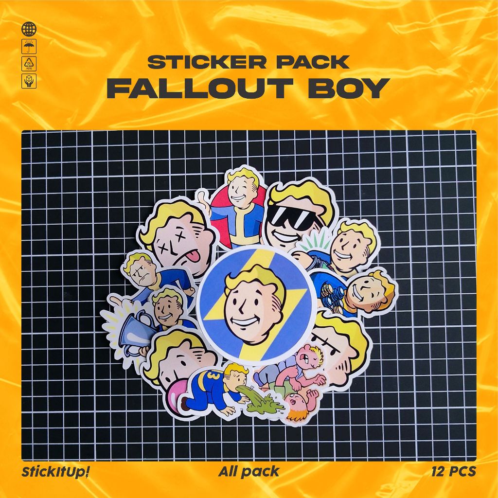 

COD✨ StickItUp Stiker Pack Game Fallout Vault Boy Lucu Colorfull Keren Untuk Koper Laptop Skateboard