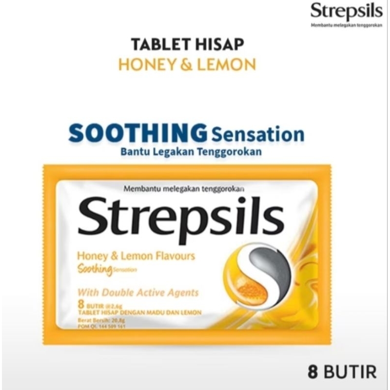 

Strepsils 1 Sachet 8 Butir Tablet Hisap - Obat Pelega Tenggorokan