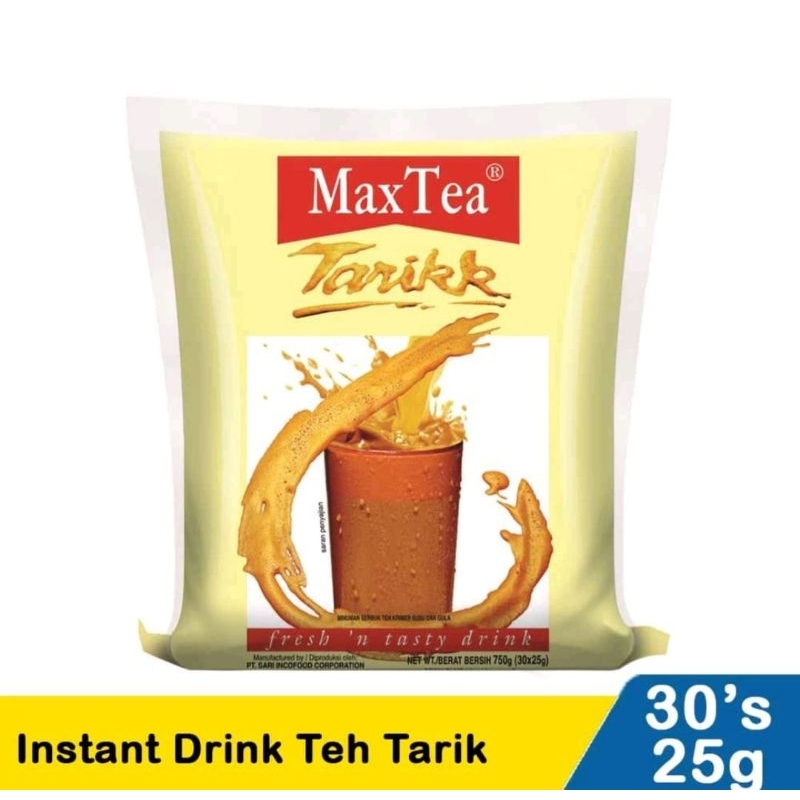 

Maxtea Teh Tarik Kemasan 1 Bag isi 30 pcs / 3 Renceng