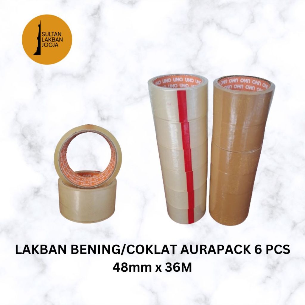 

LAKBAN COKLAT AURAPACK 48mm x 36m X 40MIC (40Y) 1 PACK