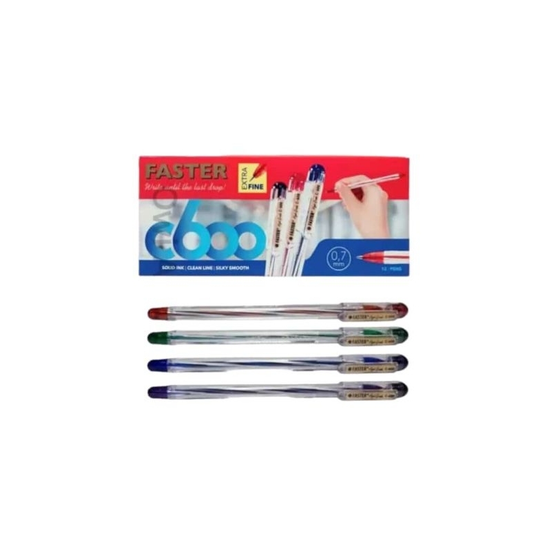 

pulpen faster merah isi 12 ✓ BRK