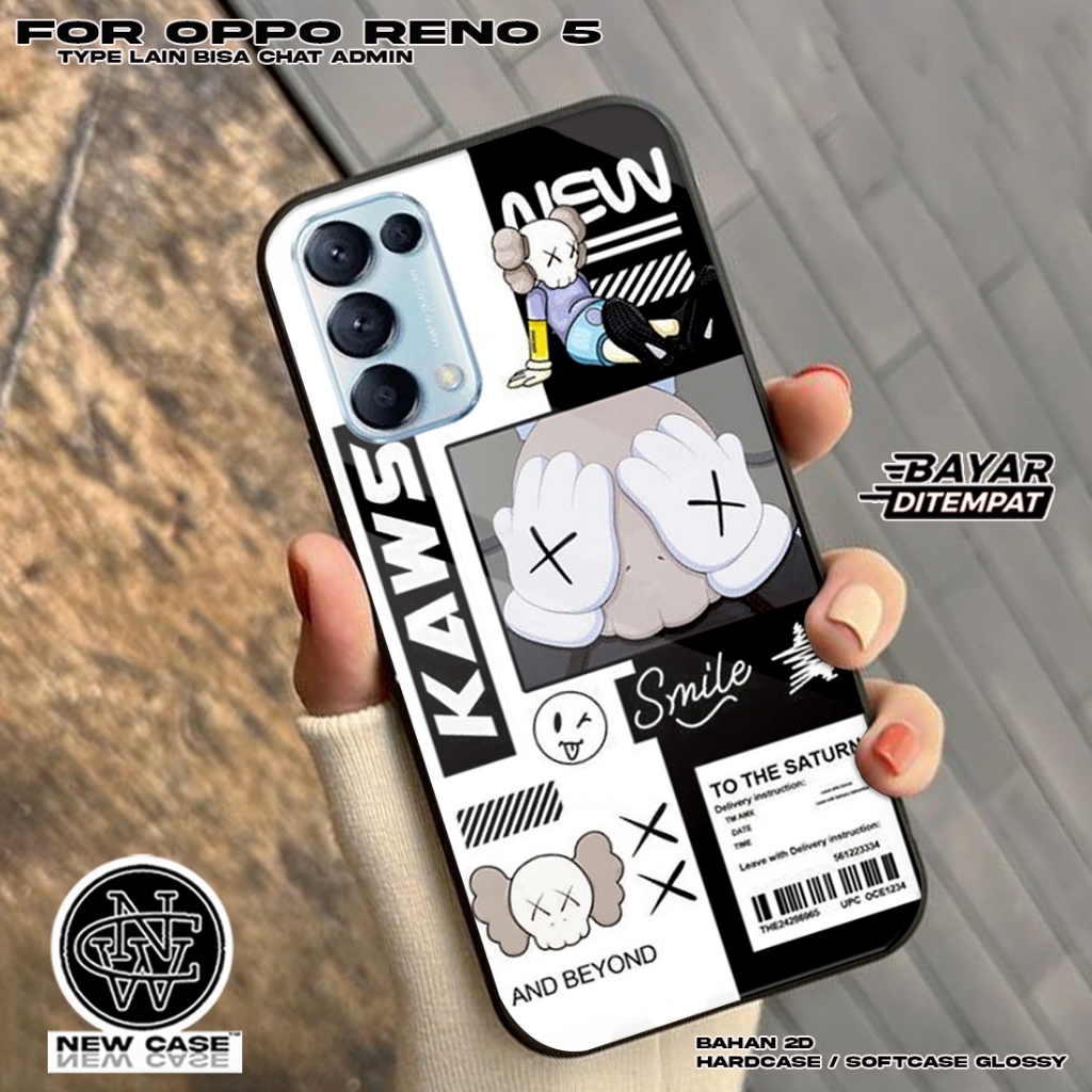 Case OPPO RENO 5 - Casing Hp Terbaru 2024 Newcase [ KAWS ] Silikon Hp - Kesing Hp OPPO RENO 5 - Casi