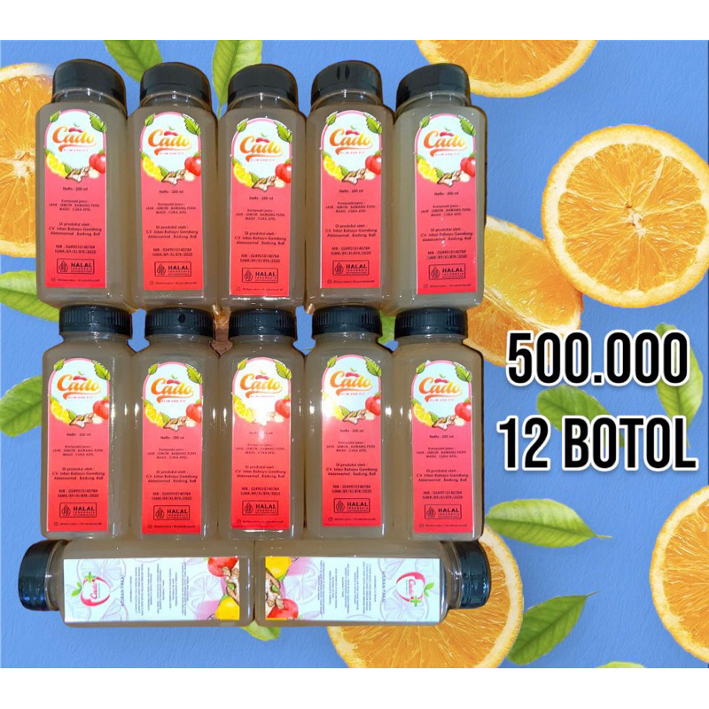 PAKET USAHA JAMU HERBAL CADOSLIMNFIT 12 BOTOL DOUBLE STRONG