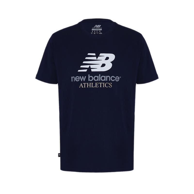 Kaos Pria New Balance NB Athletics Logo (NEWLMT239BK) Original