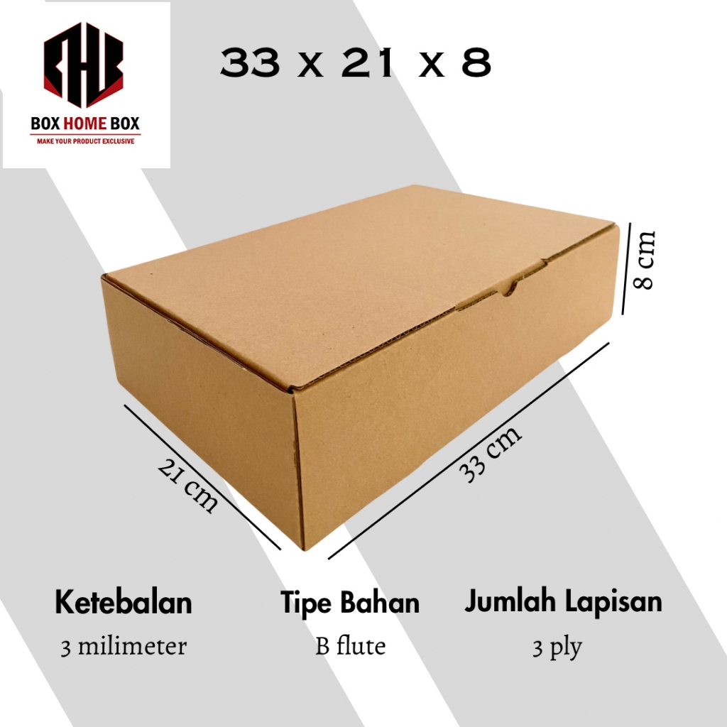 

Kardus Dus Die cut Ukuran 33x21x8 Polos Box Kardus Packaging Dus Sandal Tipe Dus Pizza Bfluet Tebal