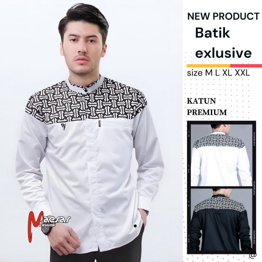 Baju Koko Pria Lengan Panjang Bahan katun adem/baju koko jumbo/baju koko pria jumbo/baju koko hadroh