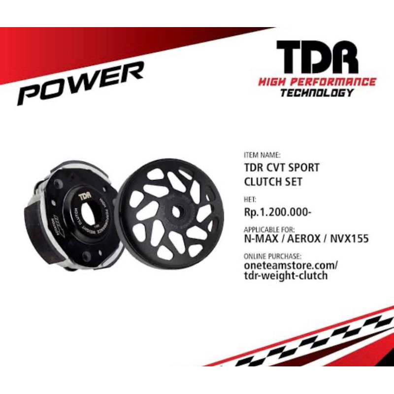 Paket Kampas Ganda + Mangkok Ganda TDR Nmax Aerox NVX