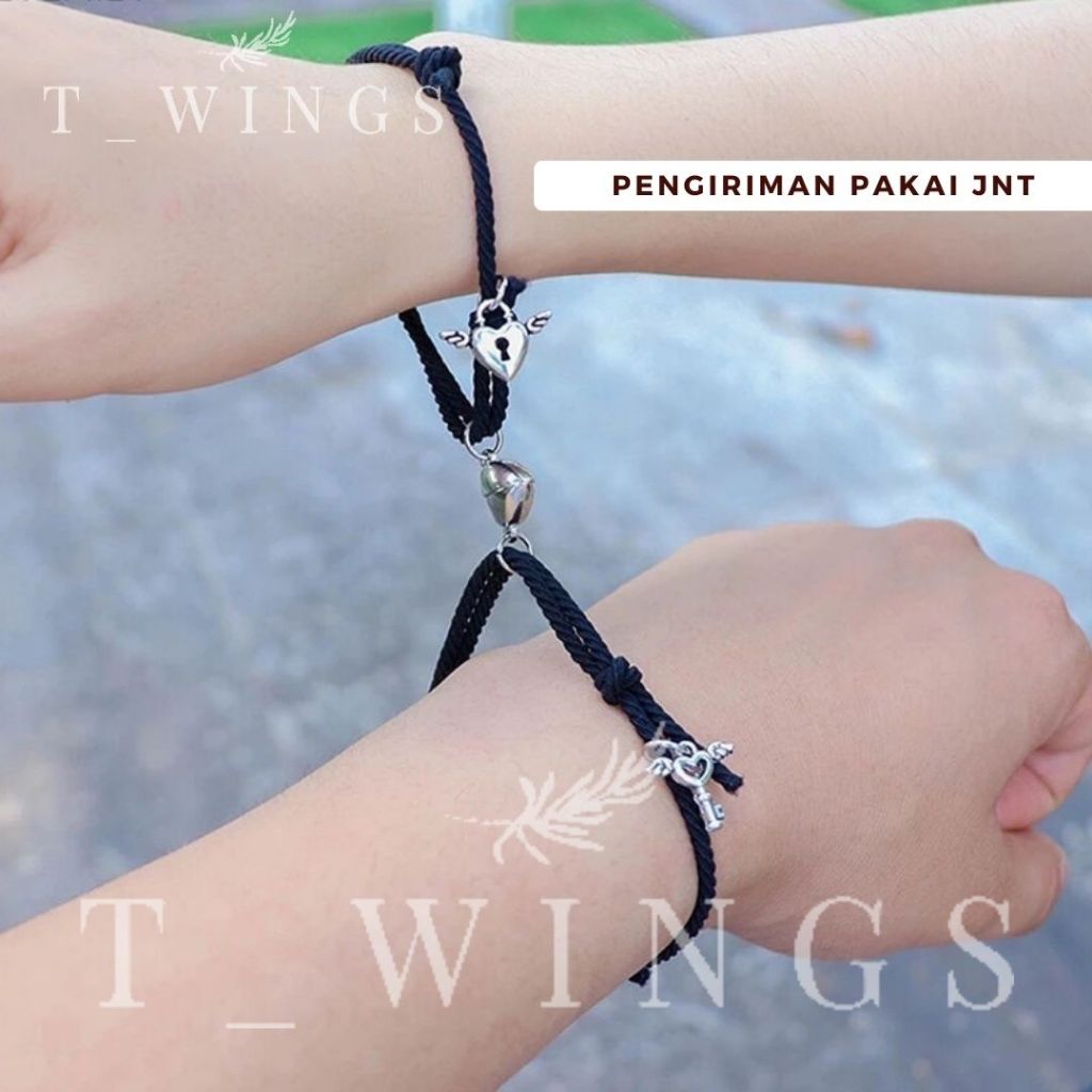 [ TWG-002 ] Gelang Couple magnet / Gelang Persahabatan magnet / 2pcs Set Gelang Pasangan Gelang
