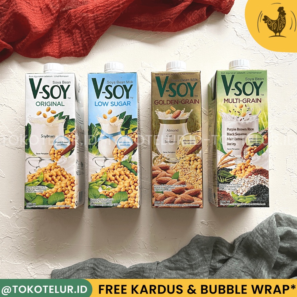 

[⁑T99(] V-Soy - Susu Kedelai All Variant 1 Liter (VSoy Soya Bean Milk) [26]