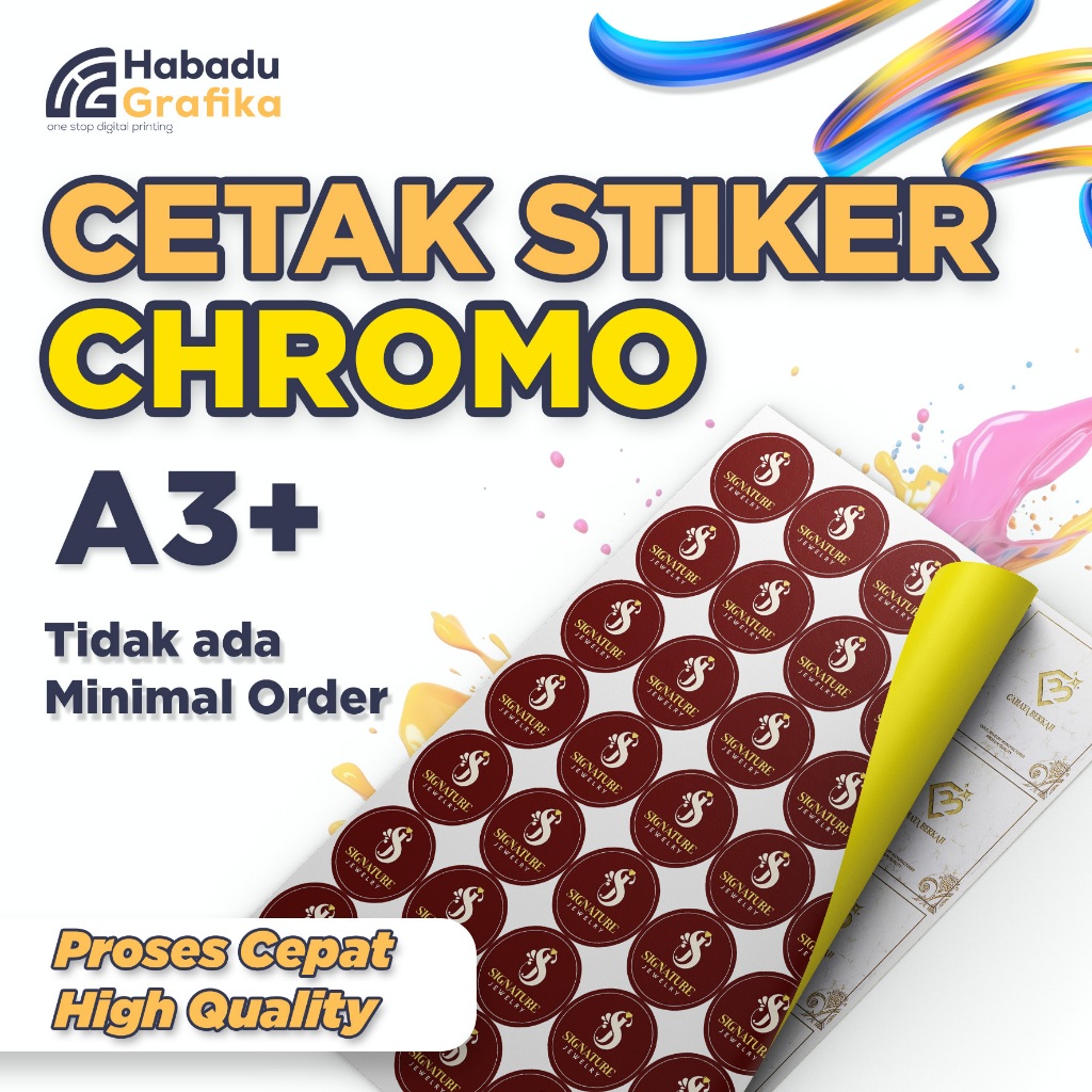 

PRINT STICKER CHROMO CUSTOM, CETAK STIKER MURAH, CEPAT BAGUS DI BANDUNG