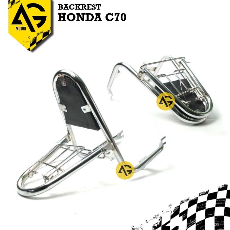 Backrast for motor Honda C70 | Sandaran motor C 70 Classic Variasi Costum senderan sandar behel bela