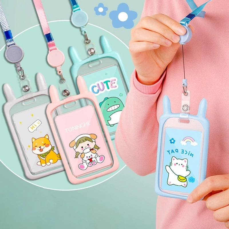 

tempat ID card, gantungan nama cute tempat kartu nama pelajar, kantoran