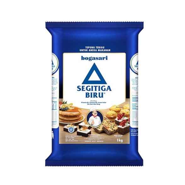 

[©T20<] BOGASARI TERIGU SEGITIGA BIRU 1 KG - TEPUNG Berkah Shopee