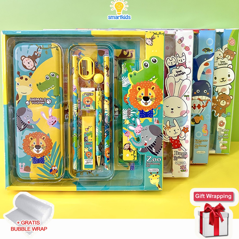 

Laris.. Alat Tulis Set paket Komplit 7 in 1 / Stationery complete lengkap / Kotak Pensil Anak / Souvenir Hadiah kado / Sekolah karakter kartun lucu animal hewan / perlengkapan tulis / tempat pensil 47