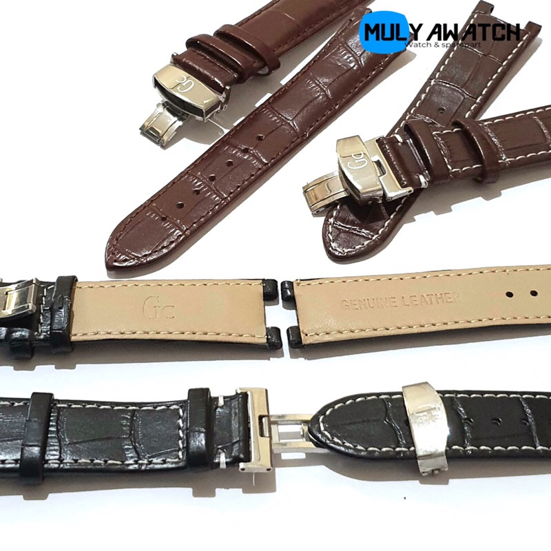 Tali strap jam tangan kulit GC guess collection 22mm buckle butterfly