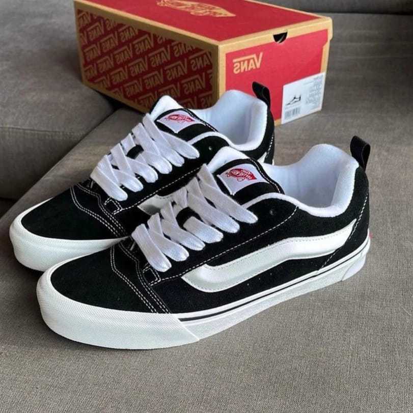 Vans Vault UA Knu-Skool VR3 Lx Imran Potato Black White Vans Knu Skool Vans Knu Black White Grade Original Sepatu Pria Wanita Sneakers