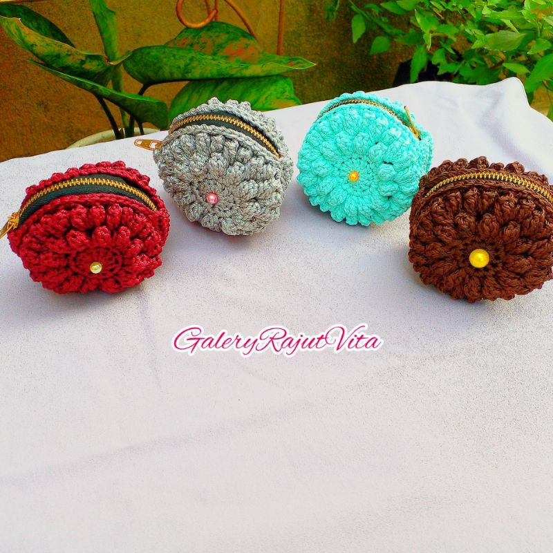 Dompet Koin, Dompet Rajut, Dompet Bulat, Dompet Anak