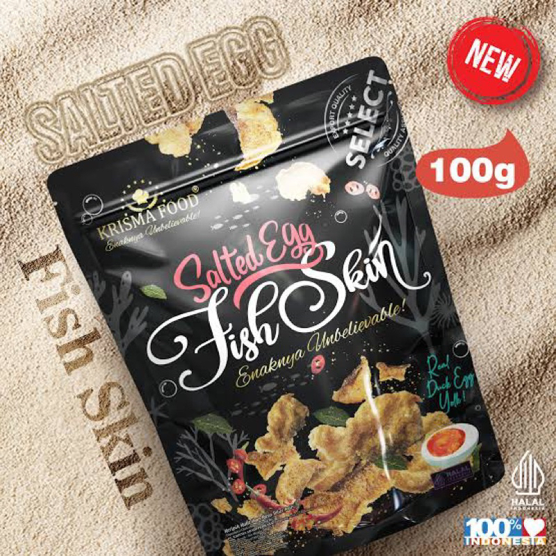 

Krisma Food Salted Egg Fish Skin 100g Salted Egg Potato Chips 100g