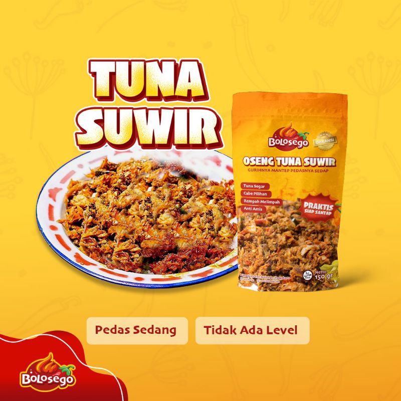 

✨Promo✨ Hari Ini BERGARANSI! TUNA SUIR PEDAS - 150 GRAM - BUMBU NENDANG TIDAK AMIS - BOLOSEGO !!