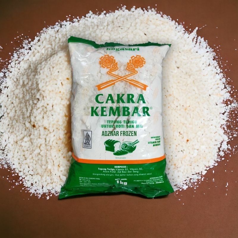 

Tepung Terigu Cakra Kembar 1kg / Cakra Kembar ekonomis