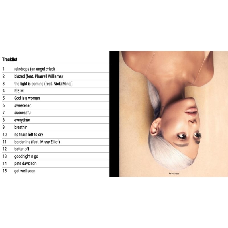 Ariana grande cd album sweetener 2018