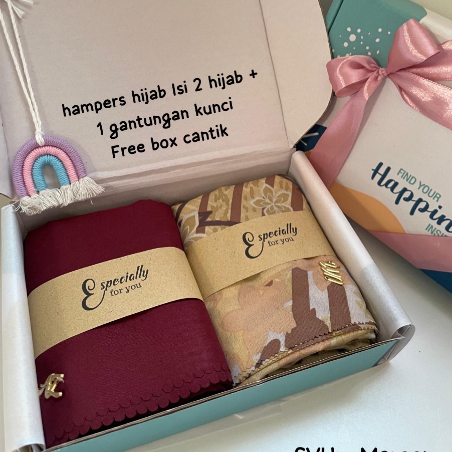 

CPHK6971 XC26619 Hampers Hijab / Hampers kado ulang tahun hampers wisuda / Birthday / hadiah wedding / hijab Motif segiempat