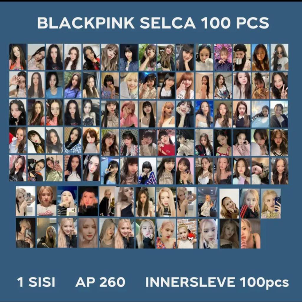 BLACKPINK 100 PCS PHOTOCARD PC FREE INNERSLEVE JENNIE JISOO ROSE LISA