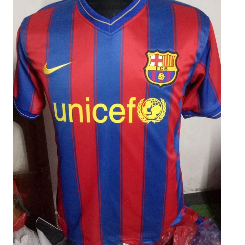 DNQL2677 Stok terbaru Jersey Barcelona_ retro barca. jadul tahun 2010 home