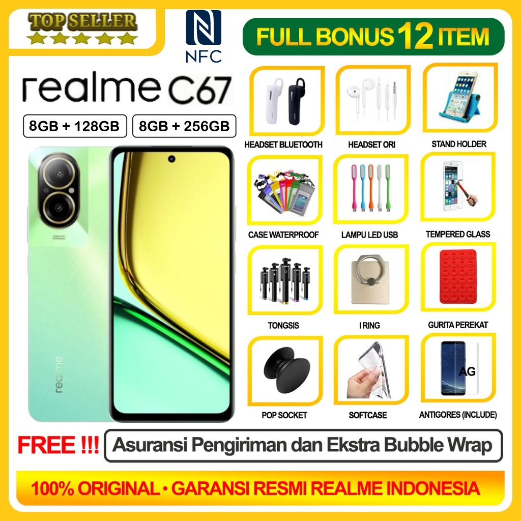 REALME C67 NFC 8/258 8/128 GB | C55 NFC 8/256 6/128 GB RAM 8GB 6GB ROM 256GB 128GB GARANSI RESMI
