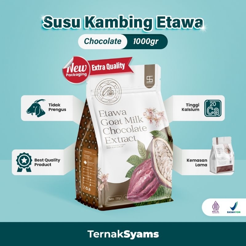 

Susu bubuk kambing etawa varian rasa coklat 1000 gram